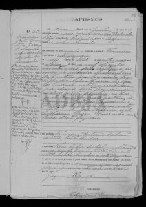 Assento de batismo de Francisco António Baixinho Assento de batismo de Francisco António Baixinho